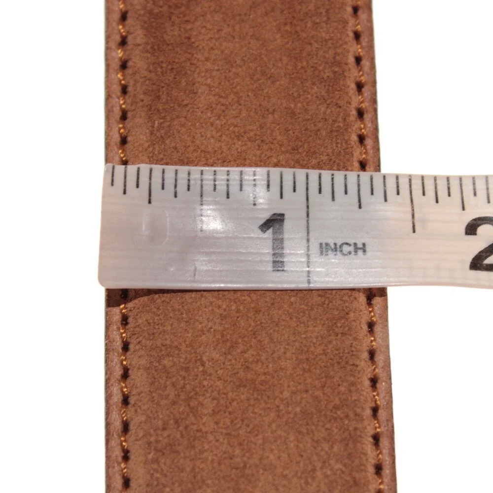 Di Bianco NWT Cut to Size Dress Belt In Solid Brown Suede Leather One Size